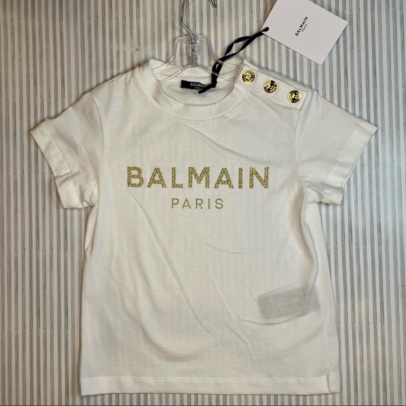 NWT! BALMAIN Girls White T-Shirt Sz. 4Y - Picture 5 of 7